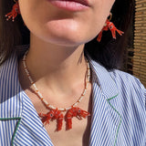 Baby Two Prawn Necklace Orange