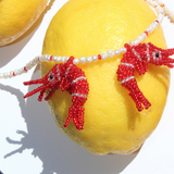 Baby Two Prawn Necklace Red