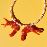 Baby Two Prawn Necklace Orange