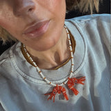 Baby Two Prawn Necklace Orange