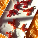 Baby Two Prawn Necklace Orange