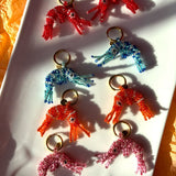 Prawn Earrings Blue