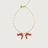 Baby Two Prawn Necklace Orange