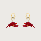 Crystal Lobster Earrings