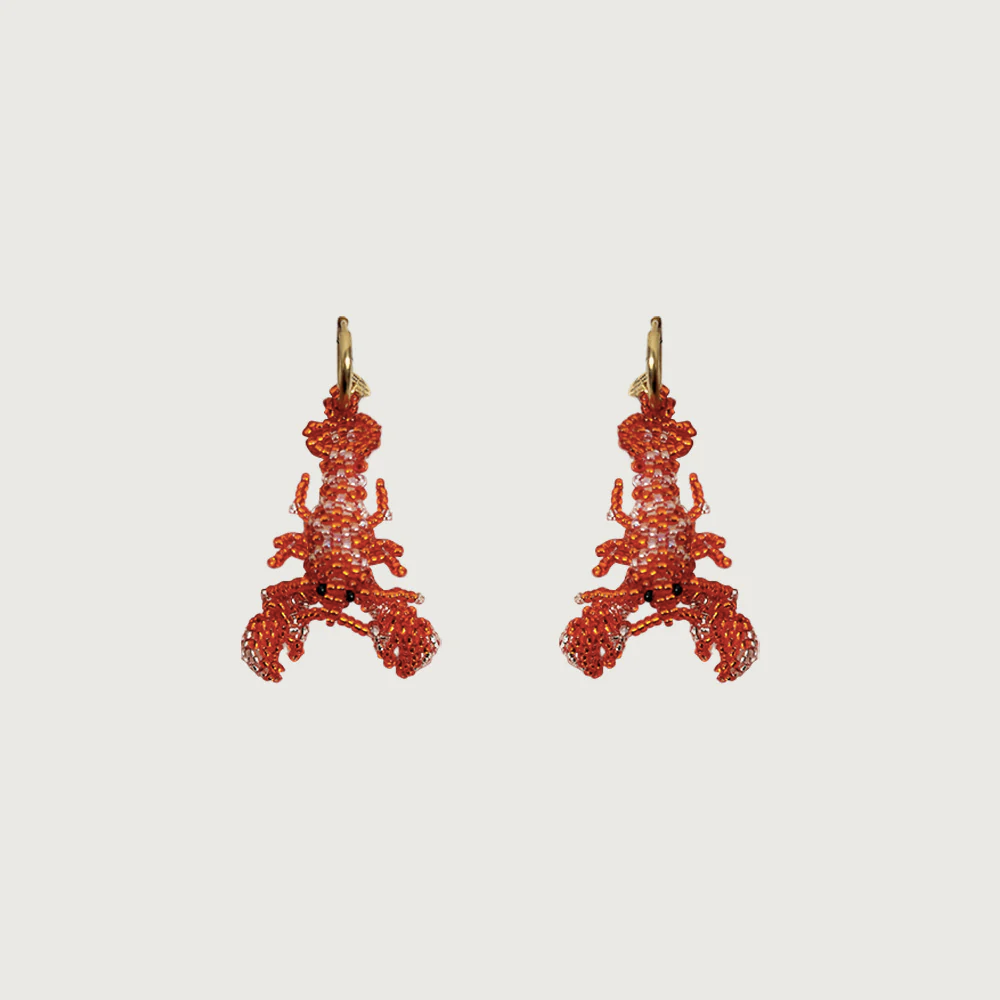 Lobster Earrings Orange – AMORI MORI - Main Image