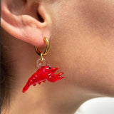 Crystal Lobster Earrings