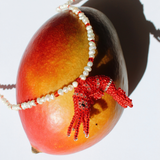 Baby Prawn Necklace Red