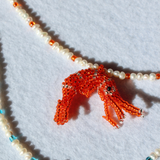 Baby Prawn Necklace Orange