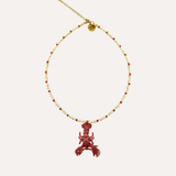 Baby Lobster Necklace Red