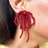 Red Bow Earrings