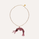 Prawn Pearls Necklace Pink
