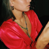 Snake Necklace Green