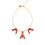 Collar Mini Gambas & Langosta Naranja