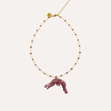 Baby Prawn Necklace Pink