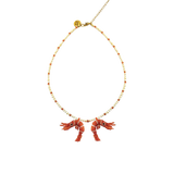 Collar Mini Two Gambas Naranja