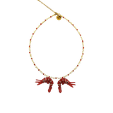 Collar Mini Two Gambas Roja