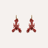 Pendientes Langosta Roja