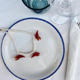 Three Lobster Pearl Necklace