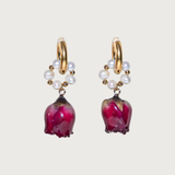 Pendientes Aro Red Rose