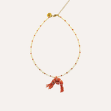 Baby Prawn Necklace Orange