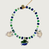 Collar Three Peces Cristal Verde