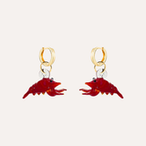 Crystal Lobster Earrings