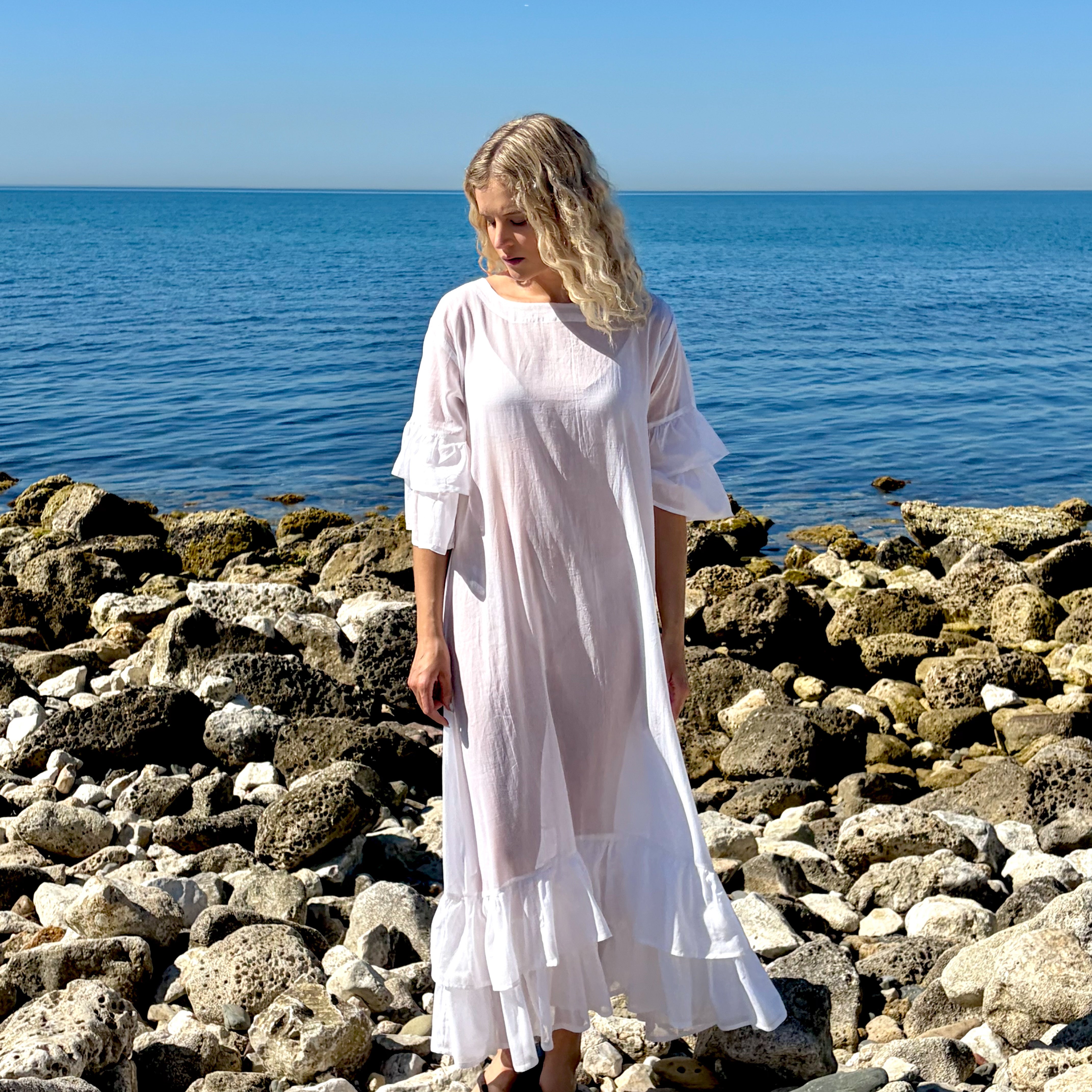 maxi vacation dress Sunwashed Maxi Dress Almond/Rose / S/M