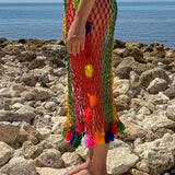 Rainbow Macramé Skirt