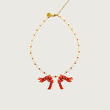 Collar Mini Two Gambas Naranja