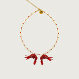 Collar Mini Two Gambas Roja