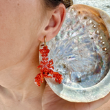 Lobster Earrings Orange