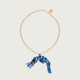 Prawn Pearls Necklace Blue
