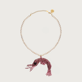Prawn Pearls Necklace Pink
