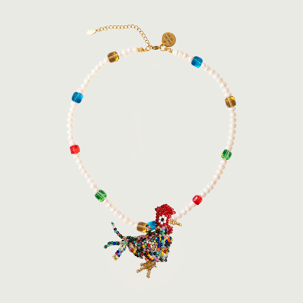 Colorful Rooster Necklace