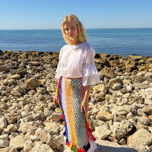 Falda Rainbow Macramé