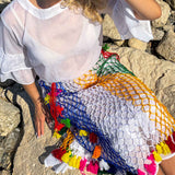 Rainbow Macramé Skirt