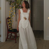 4 Seashell Macrame Necklace White
