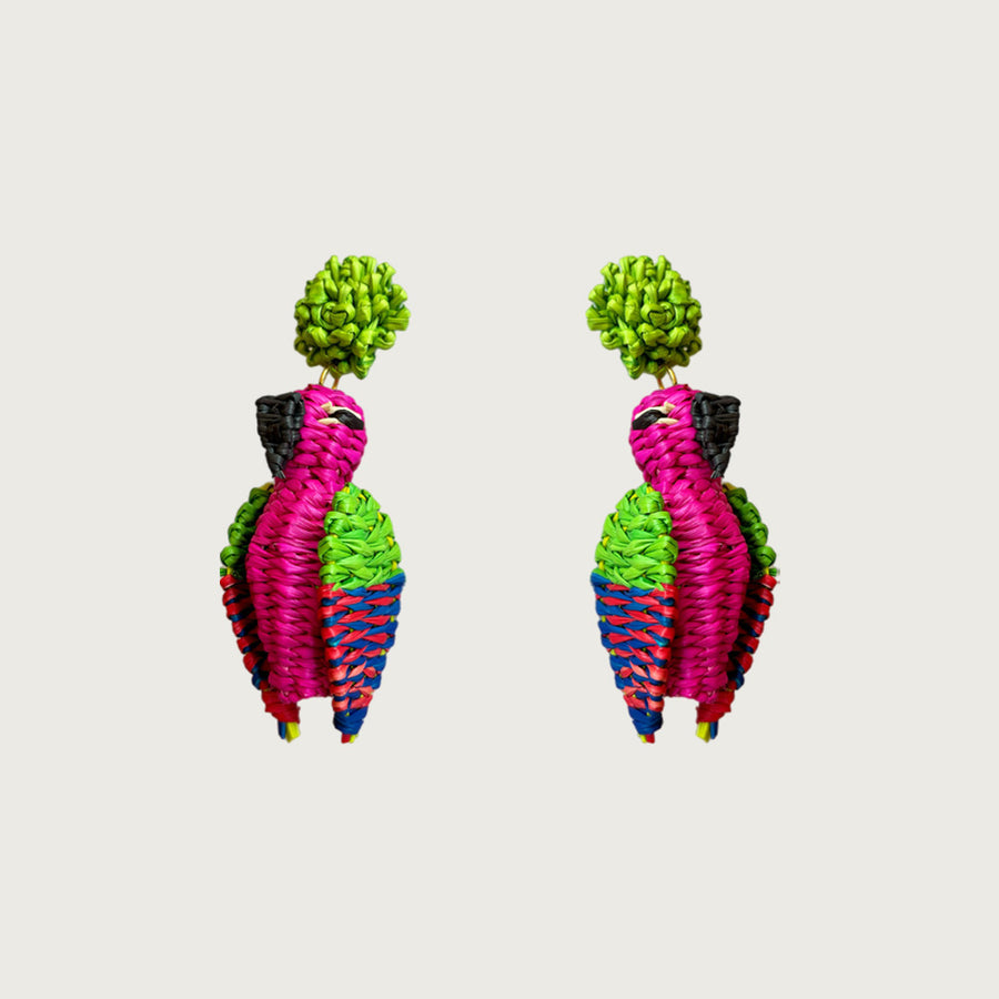 Palm Parrot Earrings