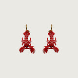 Pendientes Langosta Roja