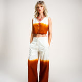 Brown Tie-Dye Pants