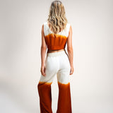 Brown Tie-Dye Pants