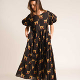 Dacil Leopard Heel Dress