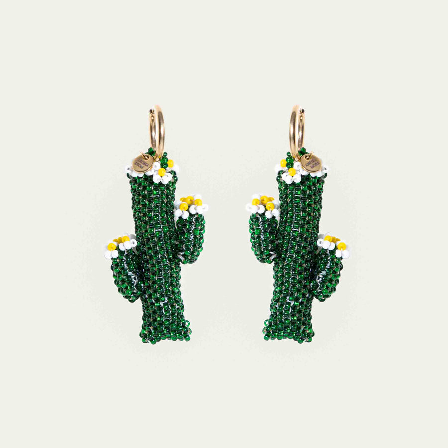 Pendientes Cactus Flores