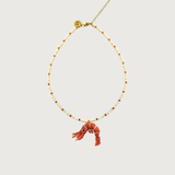 Baby Prawn Necklace Orange