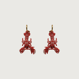 Lobster Earrings Red