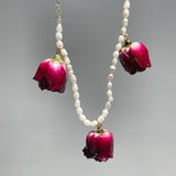 Collar Three Red Roses