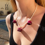 Collar Three Red Roses