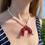 Collar Perlas Gamba Plata