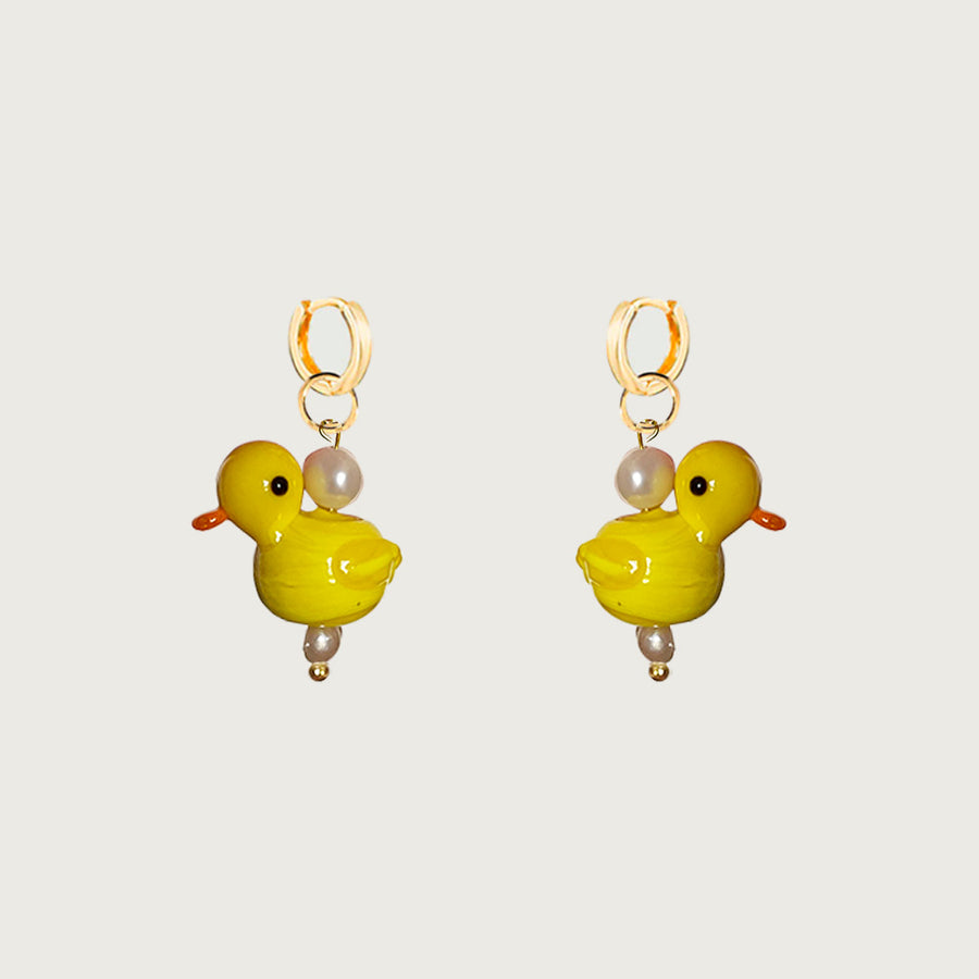 Pearl Duck Earrings