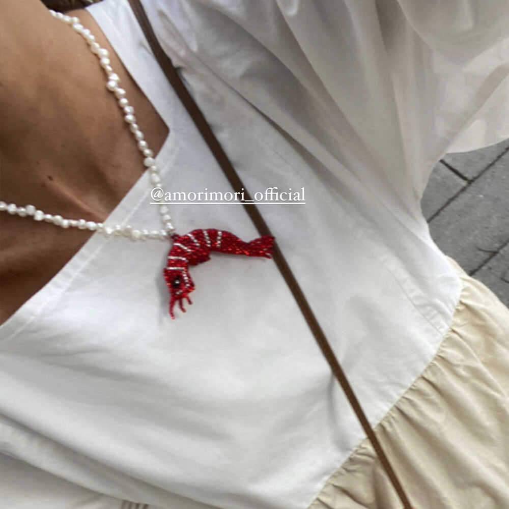 Collar Perlas Gamba Plata (Pre-Order)